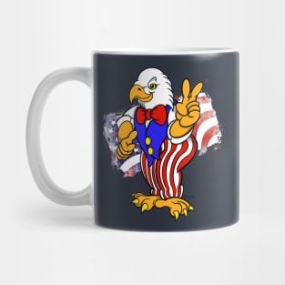 Patriotic Bald Eagle in Uncle Sam Costume Mug